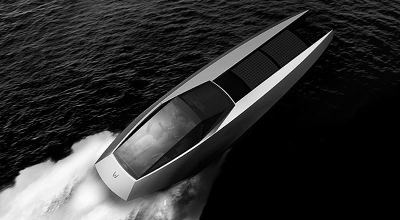 Code-X Yacht, a luxury Catamaran with hybrid drive.