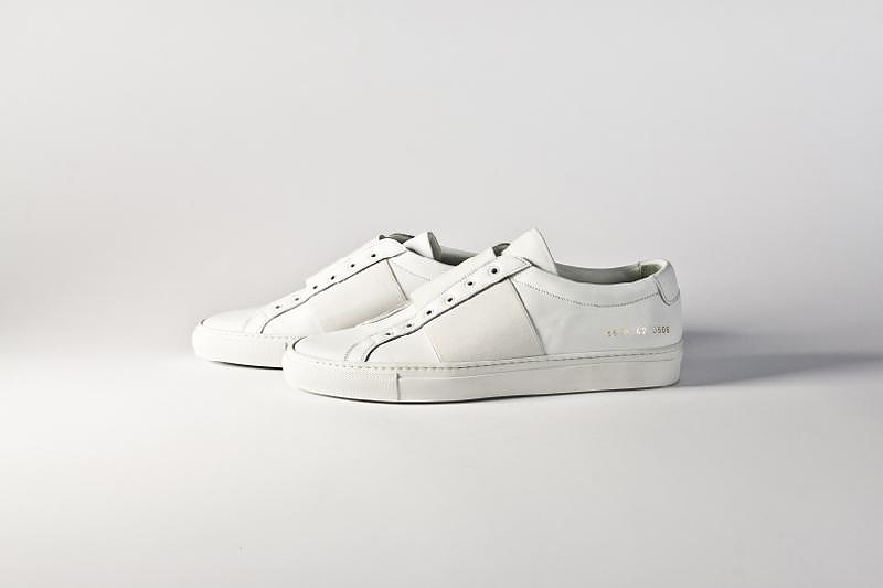 Minimal designer sneakers by Common Projects.