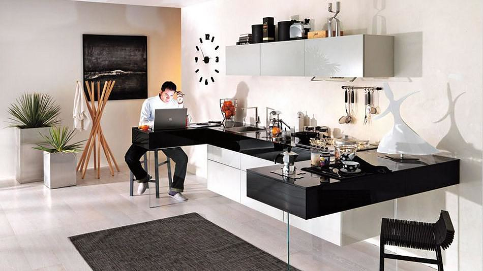 Minimalist kitchen furniture by Lago.