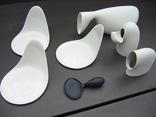 Sculptural Tableware by Aldo Bakker.