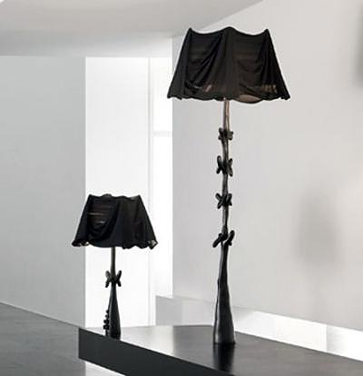 Bracelli, Muletas, and Cajones lamp-sculptures by Salvador Dali.