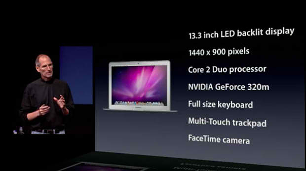 The new MacBook Air with Flash Memory.