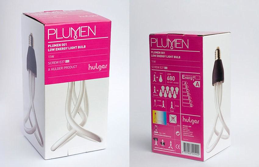 PLUMEN 001 Designer low energy light bulb.