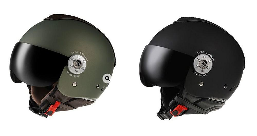Diesel Mowie open face motorcycle helmet.