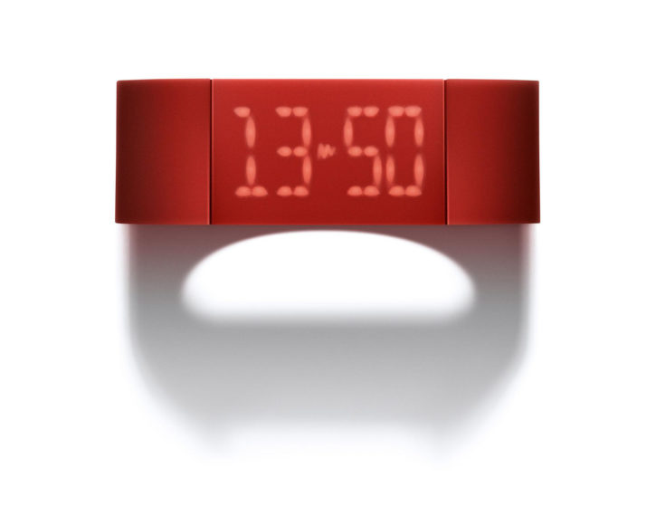 Mutewatch digital watch, high-tech minimalism.