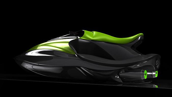 Green Samba, an electric carbon fiber Jet ski.