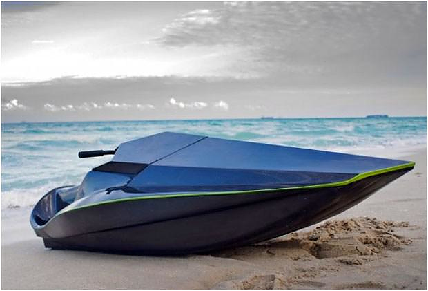 Green Samba, an electric carbon fiber Jet ski.