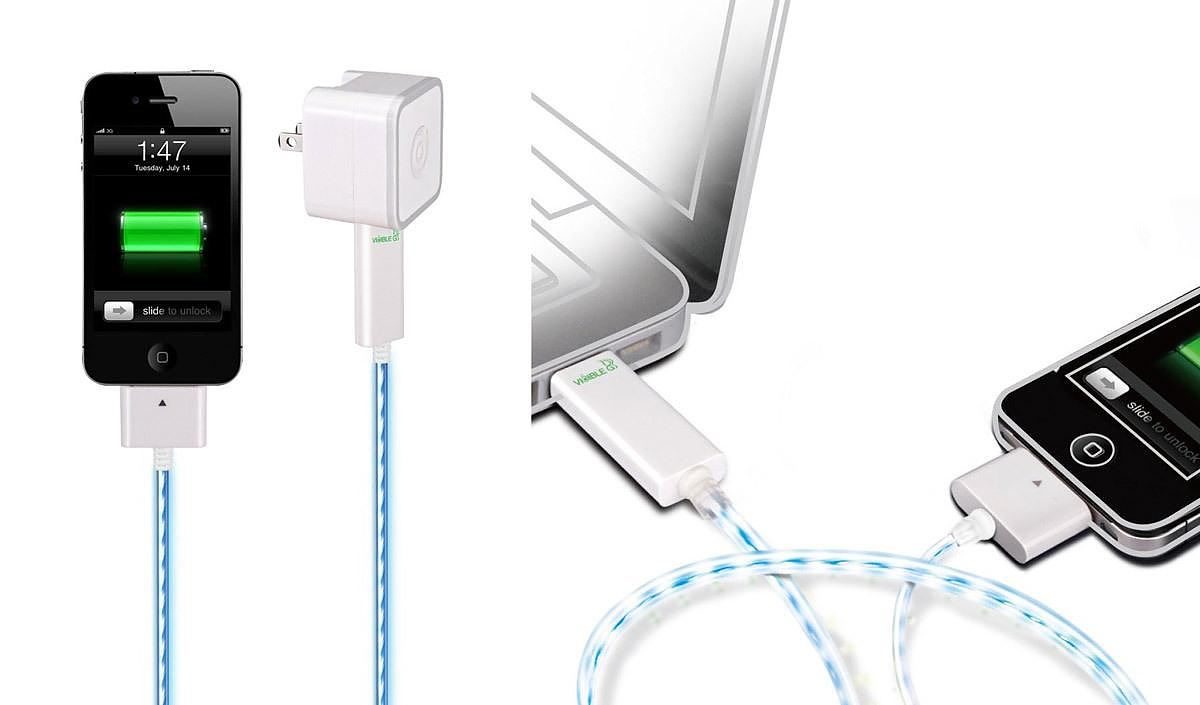 Dexim Visible Green - Illuminated iPhone Charger and Sync Cable.