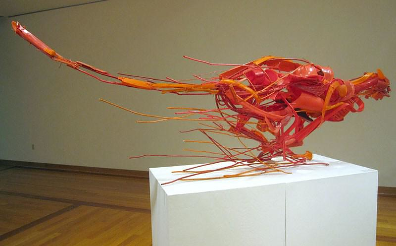 Amazing animal sculptures made of salvaged plastic by Sayaka Ganz.