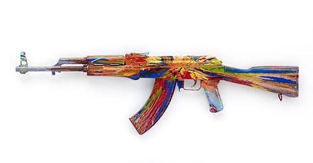 Damien Hirst AK47 Spin, for Peace One Day.
