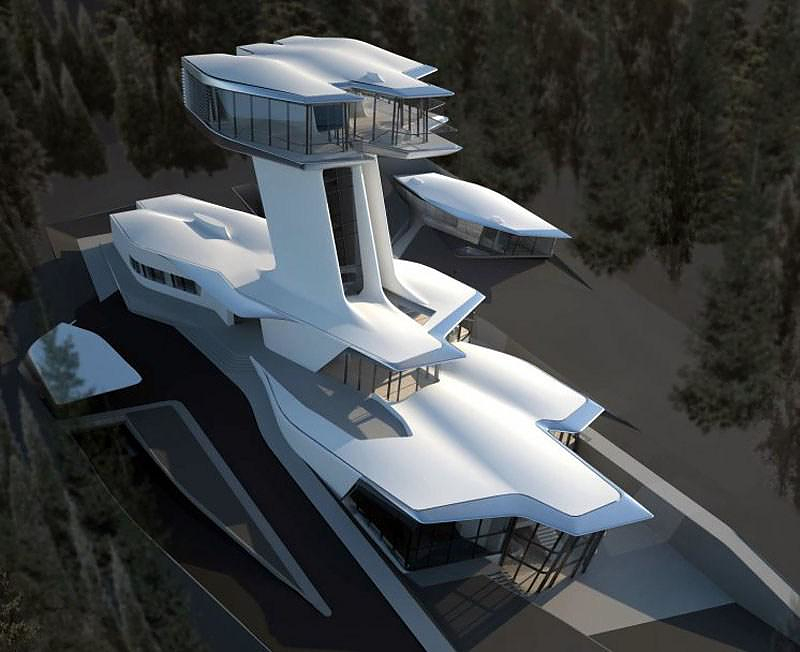 Zaha Hadid designs spaceship house for Naomi Campbell.