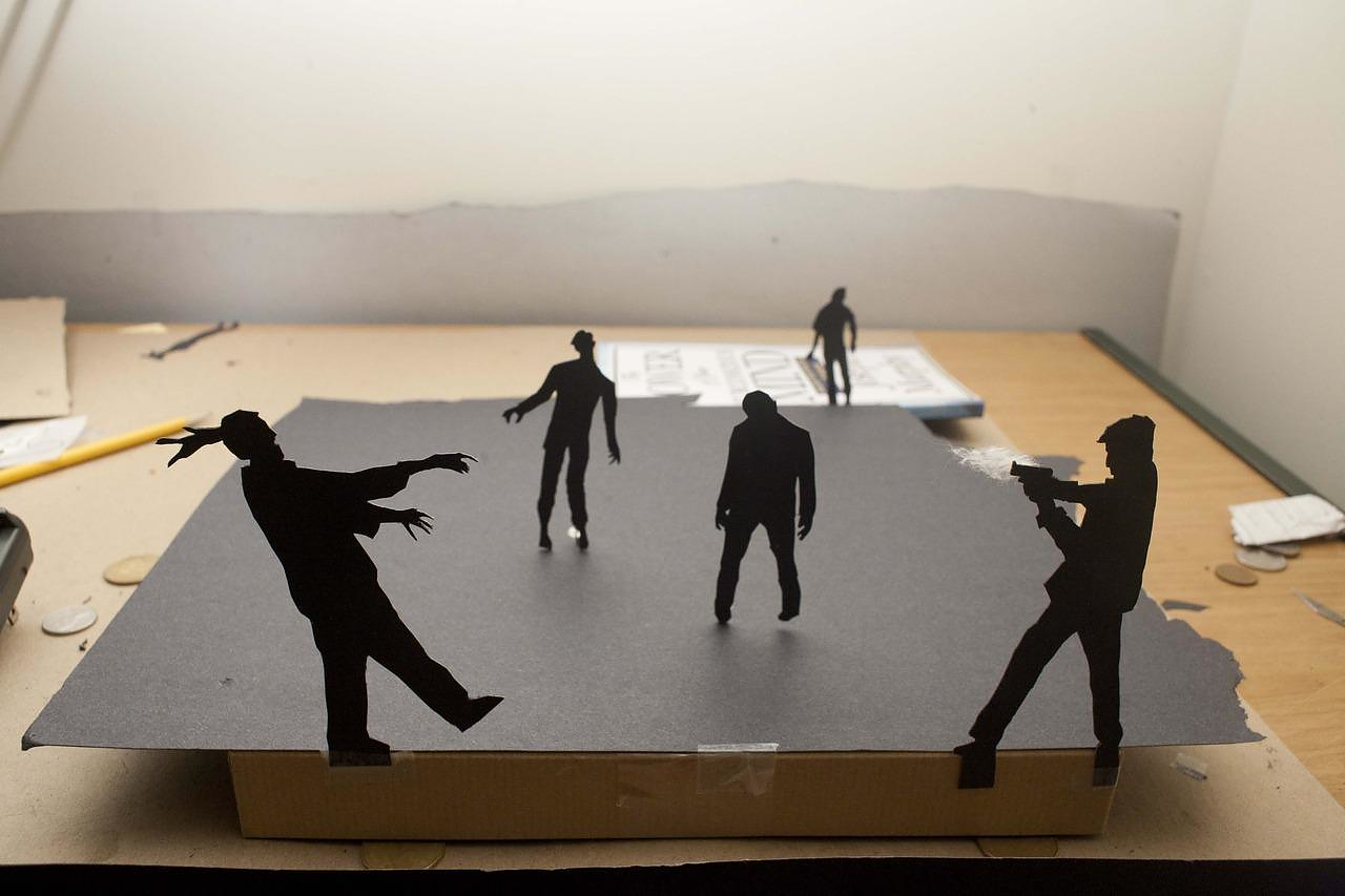 Paper-Cut Action Silhouettes by David A. Reeves.