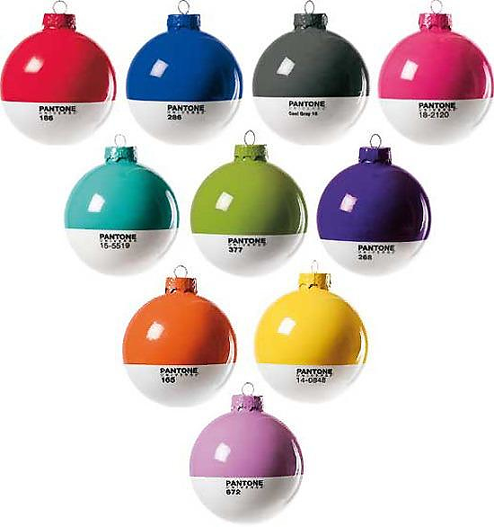 Pantone Christmas Ornaments by Seletti.