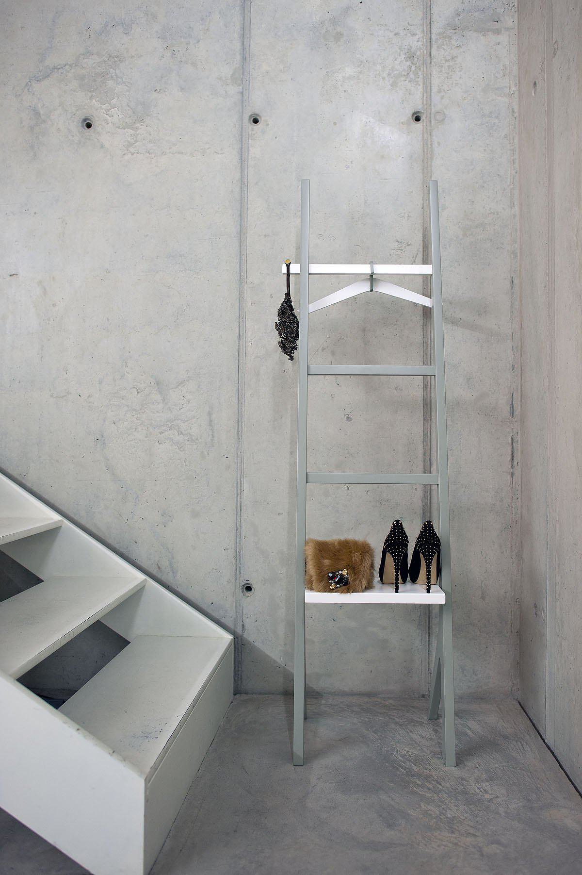 YPSY Shelving Unit by Two.Six, reinterpreting the role of a ladder.