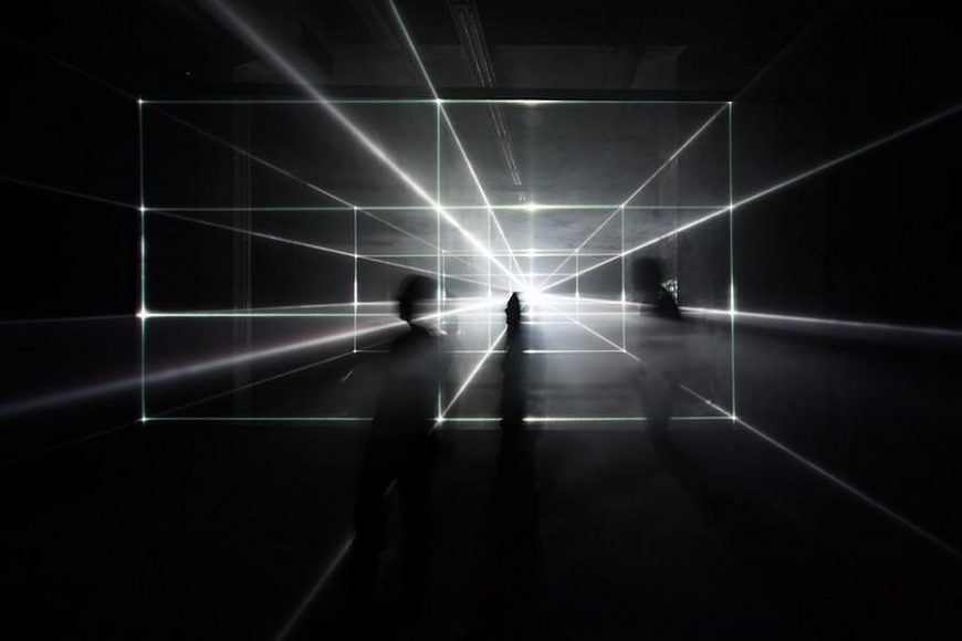 Vanishing Point αρχιτεκτονικό σχέδιο με laser από τους United Visual Artists.