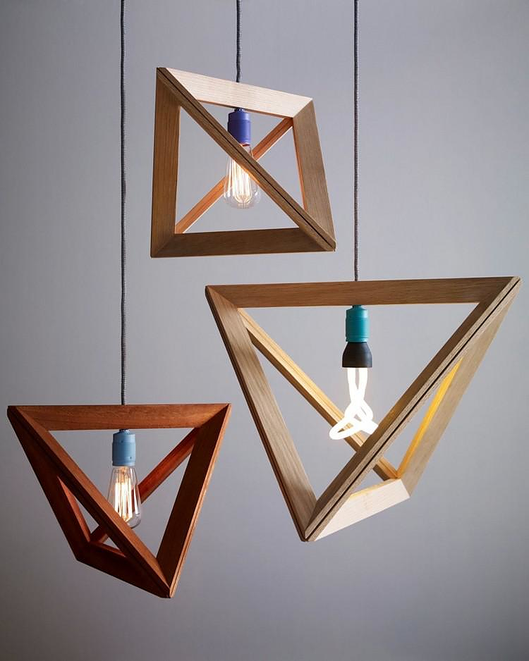 Lightframe Wooden Pendant Lamp by Herr Mandel.