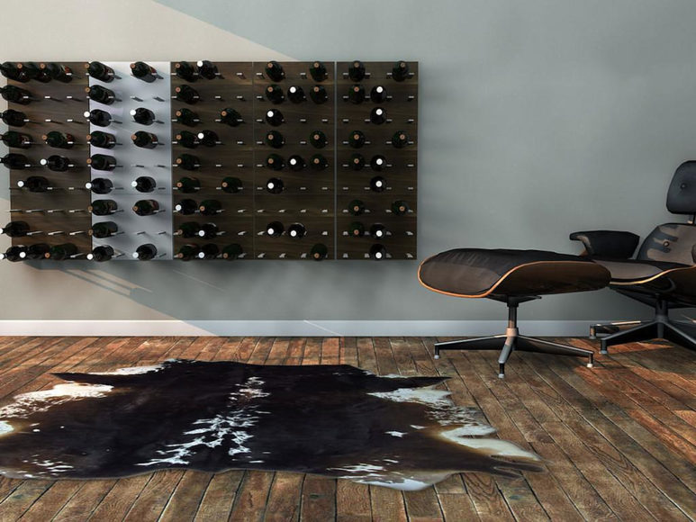 STACT modular wine wall rack.