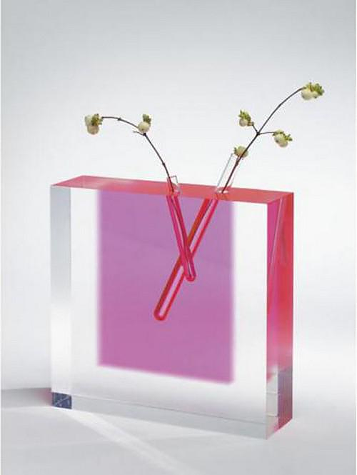 Acrylic Flower Vase #3 by Shiro Kuramata & Ishimaru.