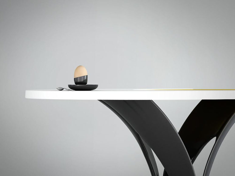 Τραπέζι Egg με σχήμα αυγού και πολύ χιούμορ.