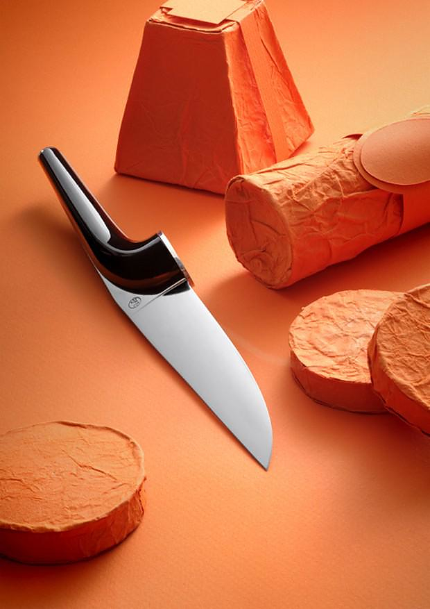 Artistic French Dinner Knives by Henri Mazelier.