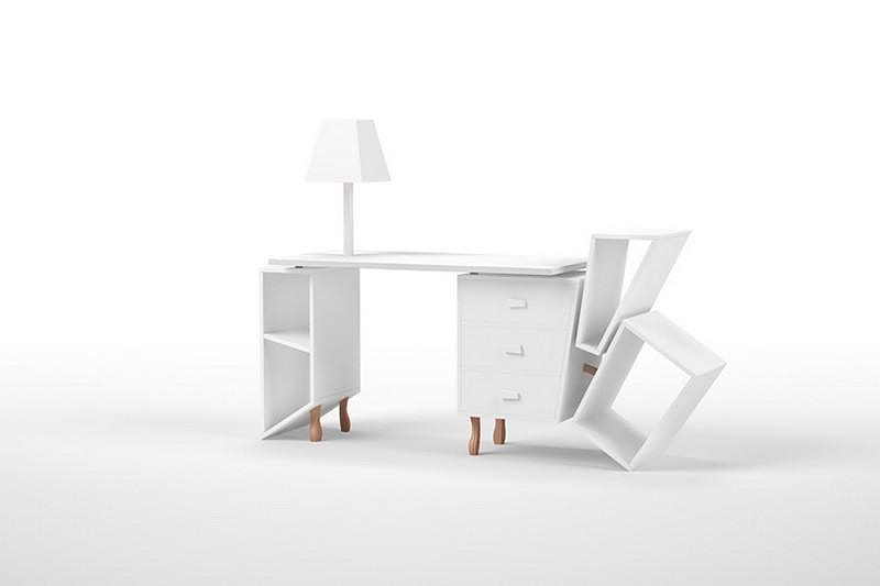 Unusual Desk, Kenn Desk by Kenyon Yeh for SELETTI.