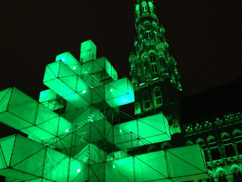 Christmas Tree Light installation in Brussels.
