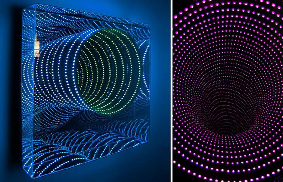 Luminescence Light Installations by Hans Kotter.