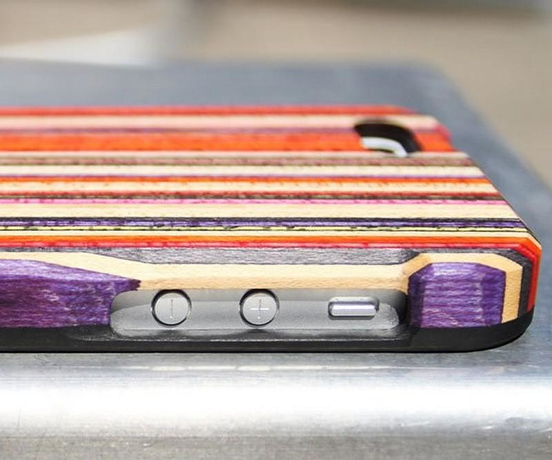 Skate Case a wooden iPhone case made from skateboard scraps.