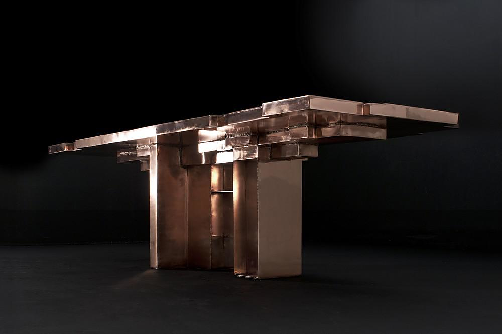 METALS and METAL FOSSIL Tables by Studio Nucleo.