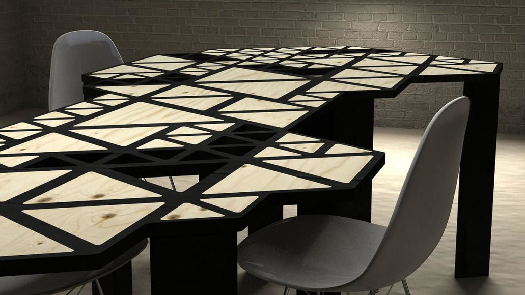Γεωμετρικό τραπέζι Swarm της Natalie Goldfinger.