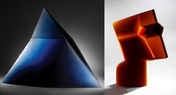 Geometric Glass Sculptures by Stanislav Libensky
