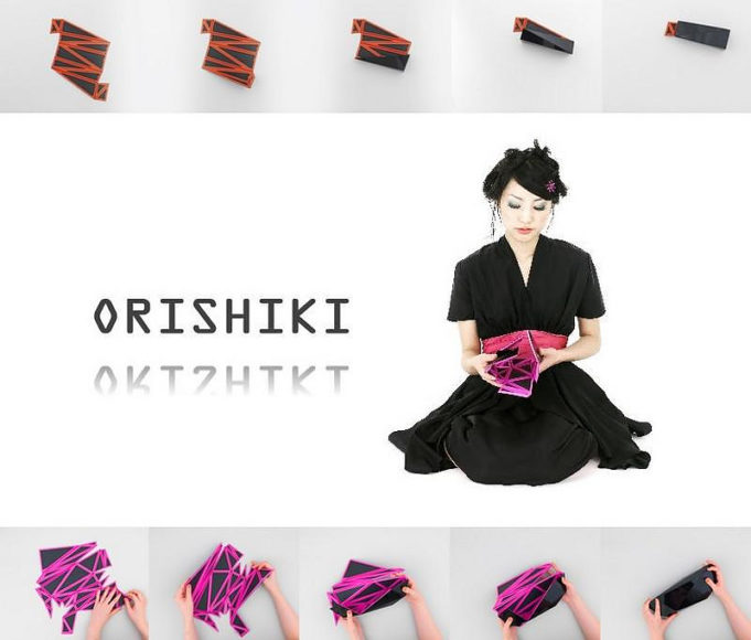 Βραδυνή Τσάντα Φάκελος Orishiki εμπνευσμένη από τα Ιαπωνικά Origami.