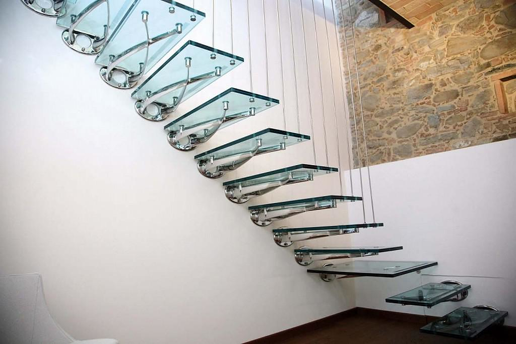 Sculptural Glass Staircases by Faraone.