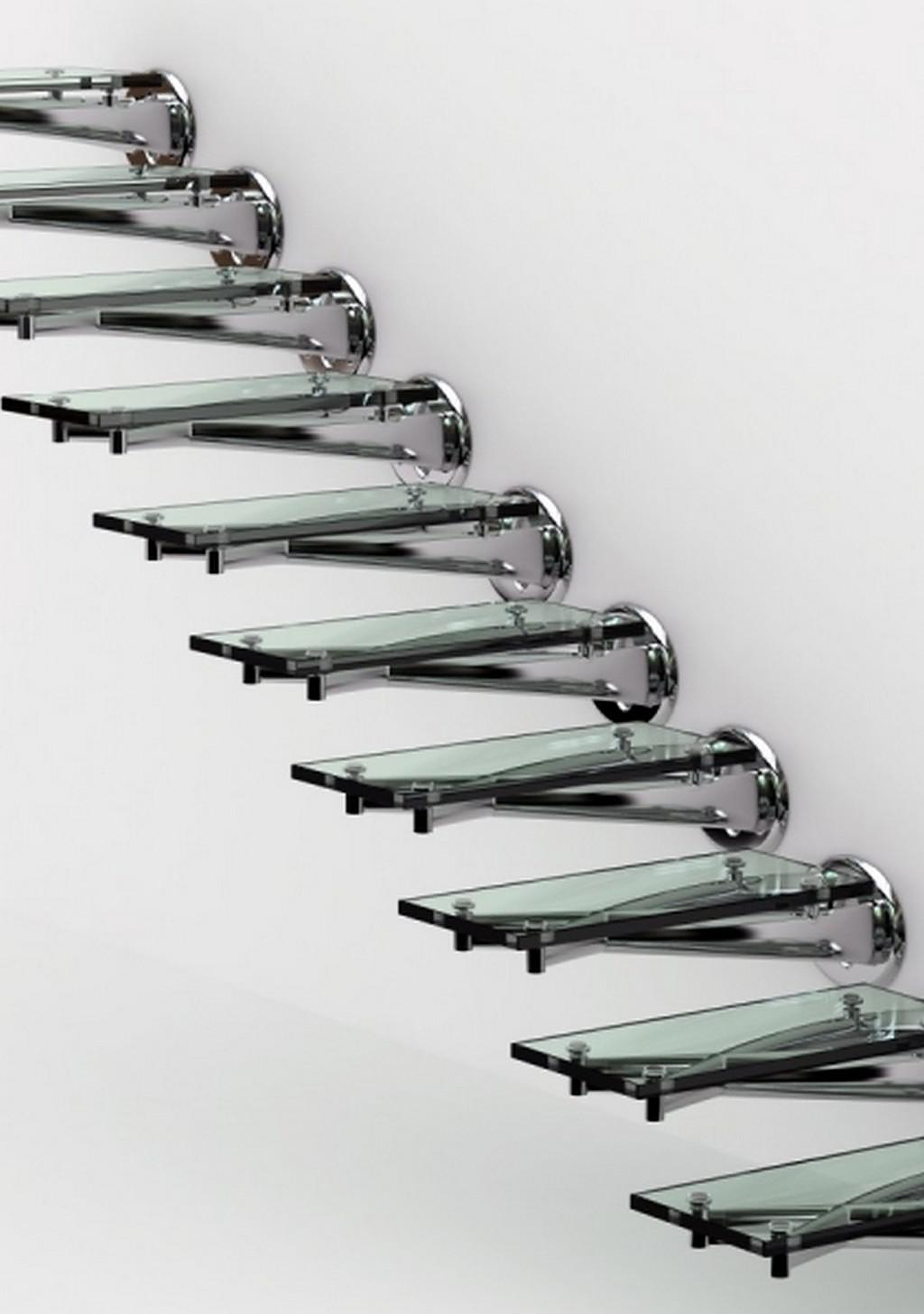 Sculptural Glass Staircases by Faraone.