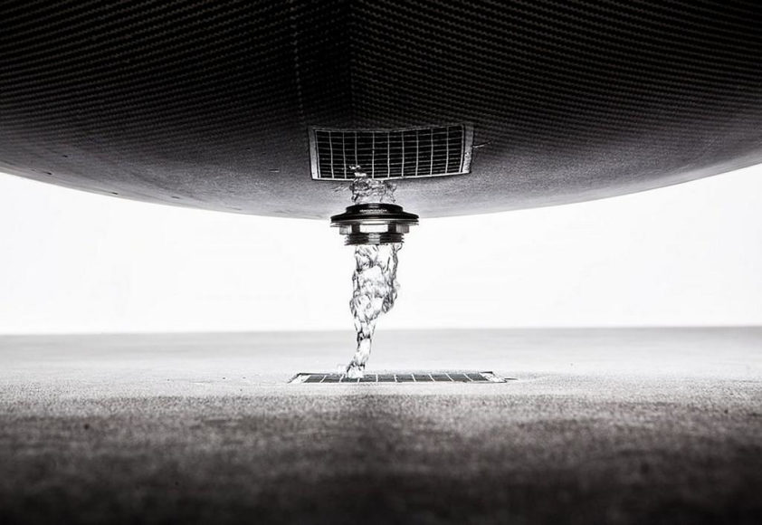 Vessel Hammock Shaped Carbon Fiber Bathtub by Splinter Works.