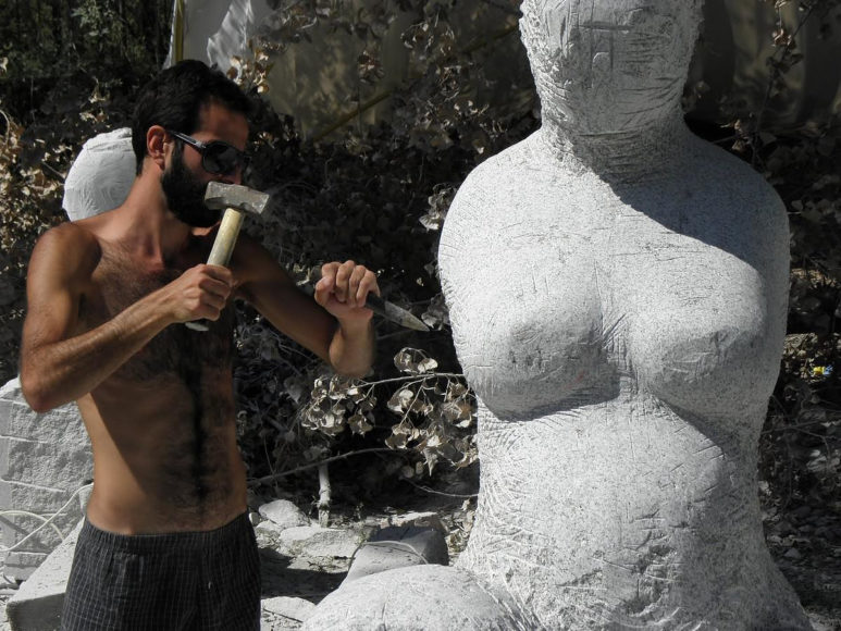 Modern marble sculptures by Odysseas Tosounidis.