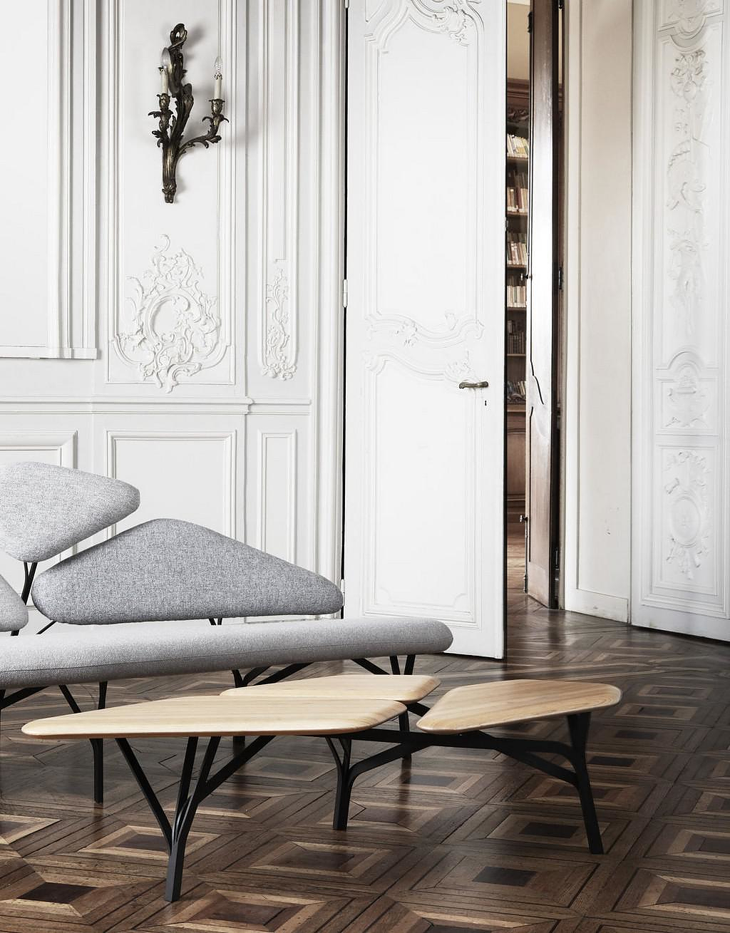 Borghese Sofa & Coffee Table by Noé Duchaufour Lawrance for La Chance.