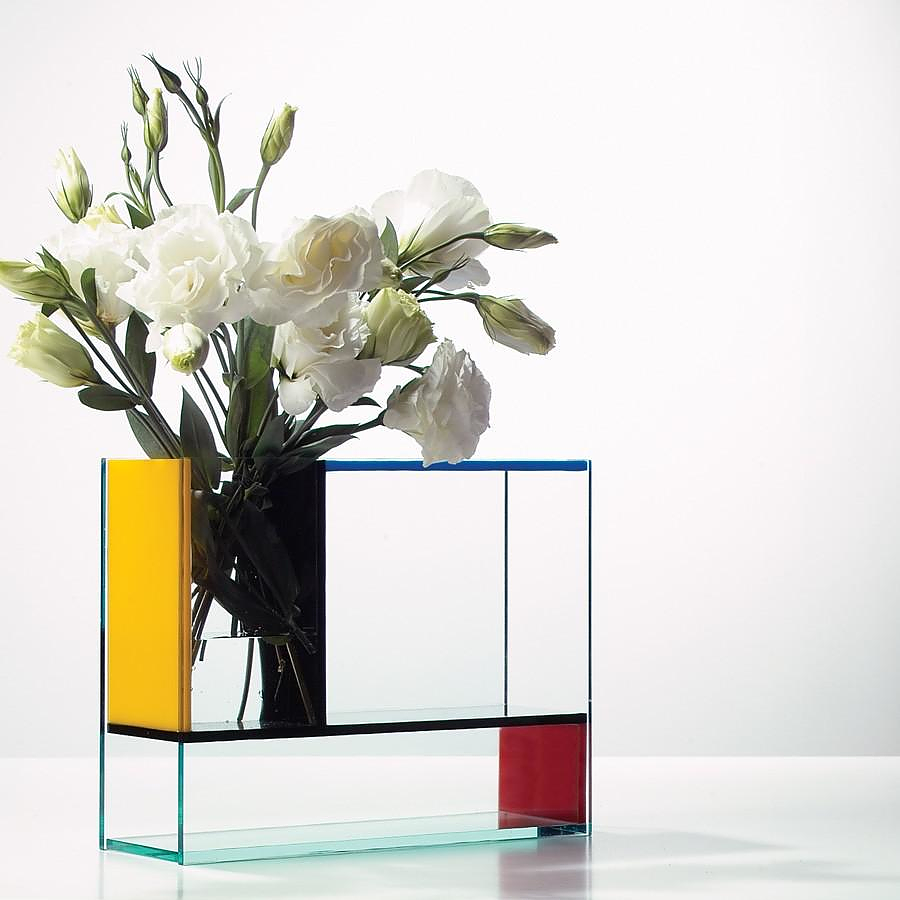 Mondri Vase by Frank Kerdil, a Gorgeous 3 in 1 Mondrian Inspired Vase.