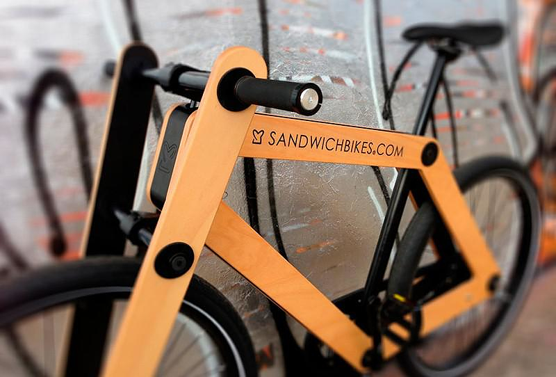 Ξύλινο ποδήλατο Sandwichbike από τον Basten Leijh.