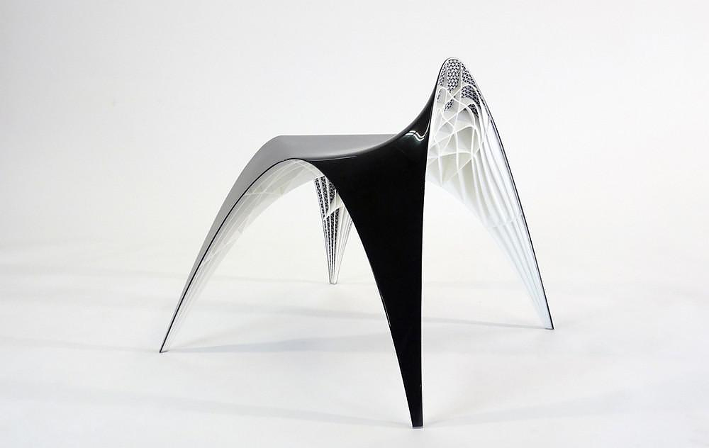 3D Printed Gaudi Chair and Stool by Bram Geenen.