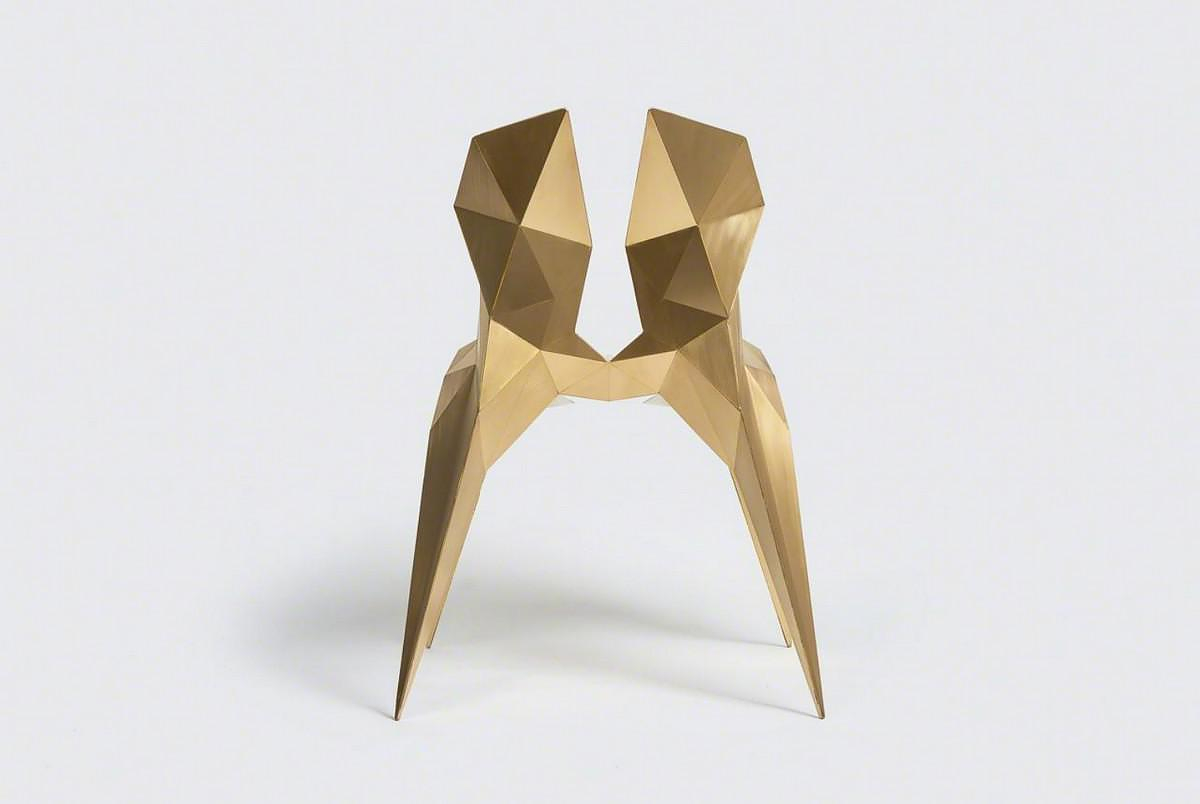 Split Chair Brass by Zhoujie Zhang.