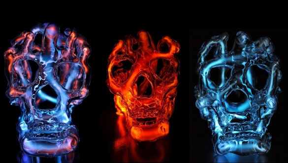 Luminous Skull Sculptures by Eric Franklin