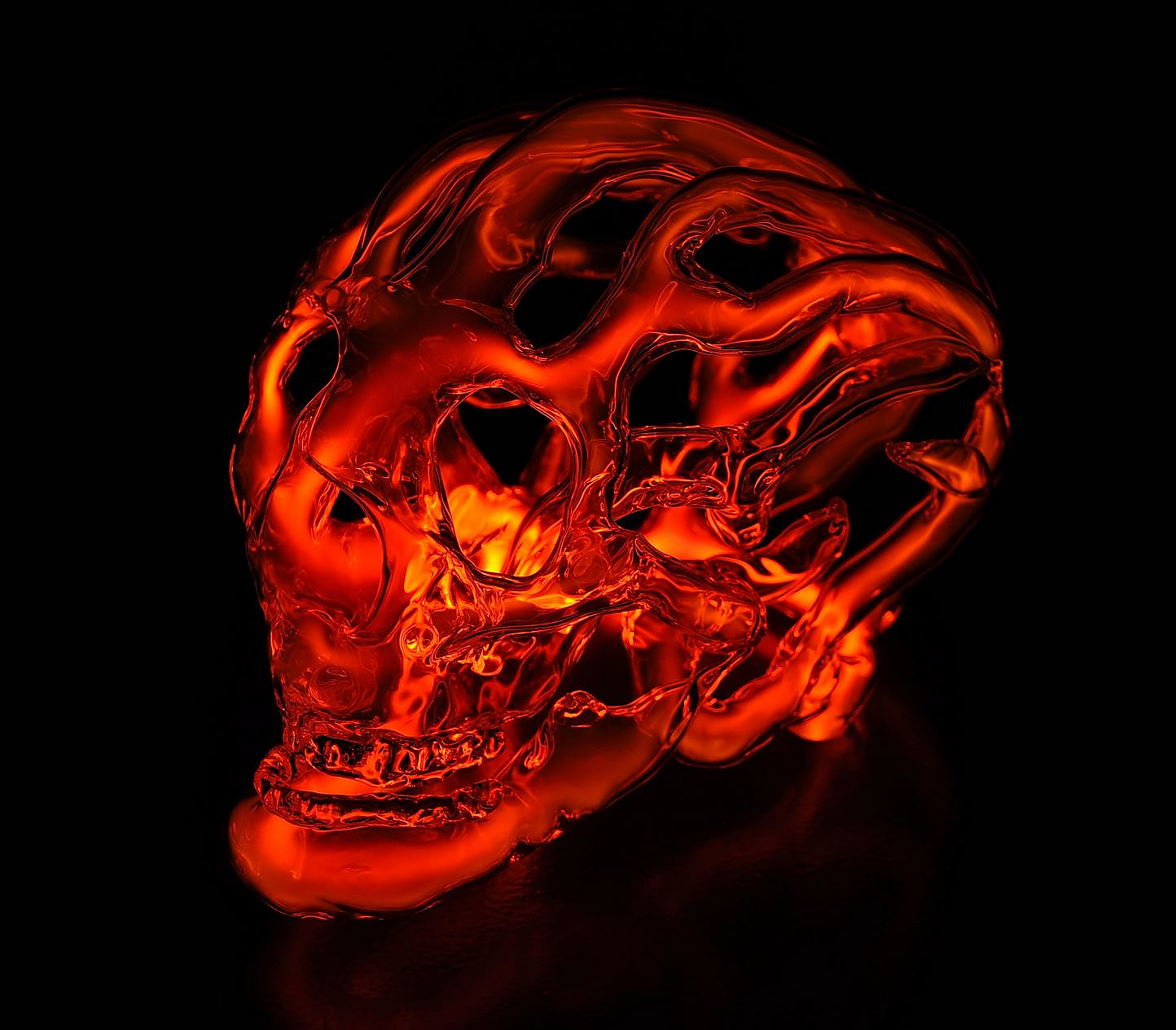 Luminous Skull Sculptures by Eric Franklin.