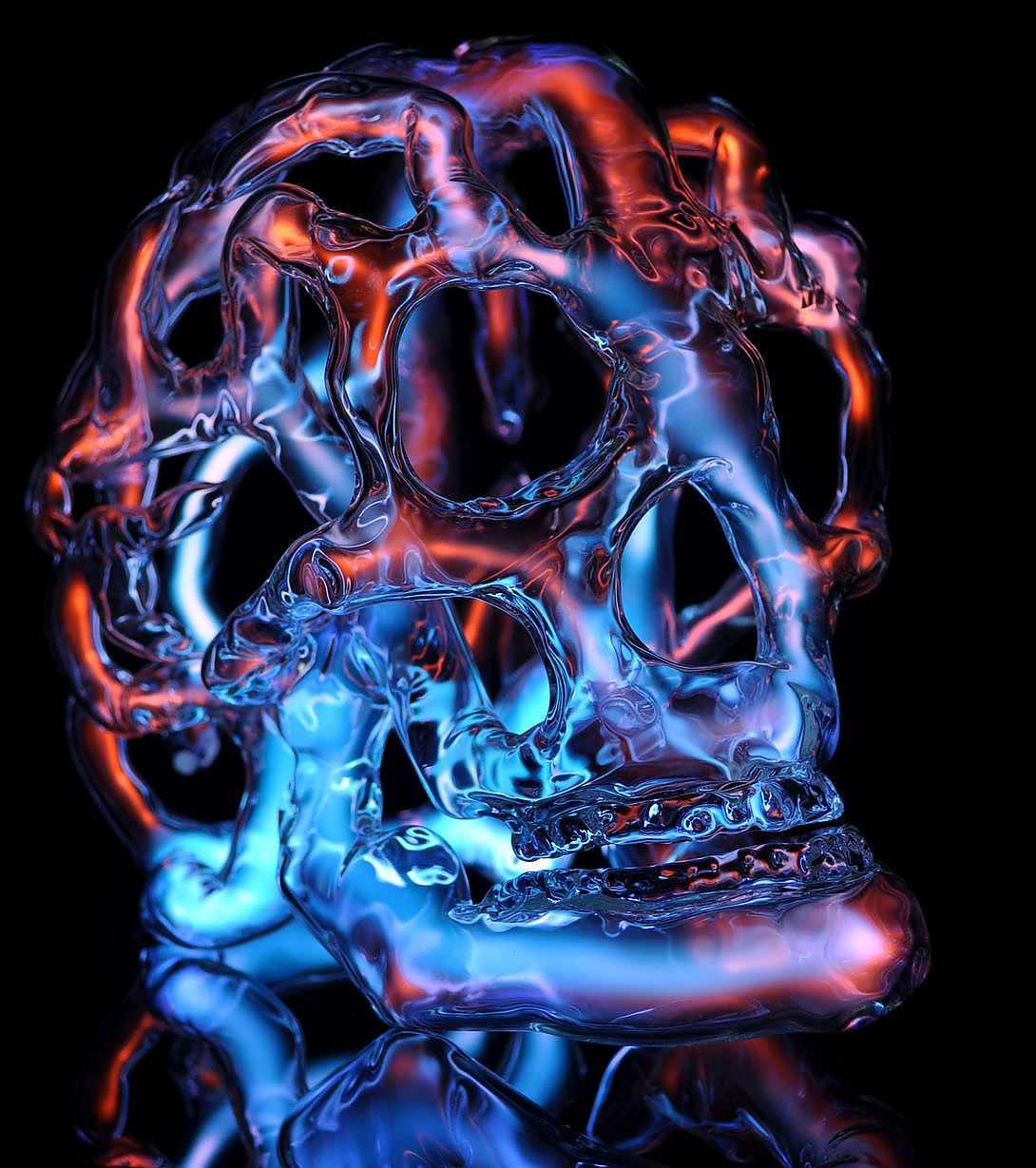 Luminous Skull Sculptures by Eric Franklin.