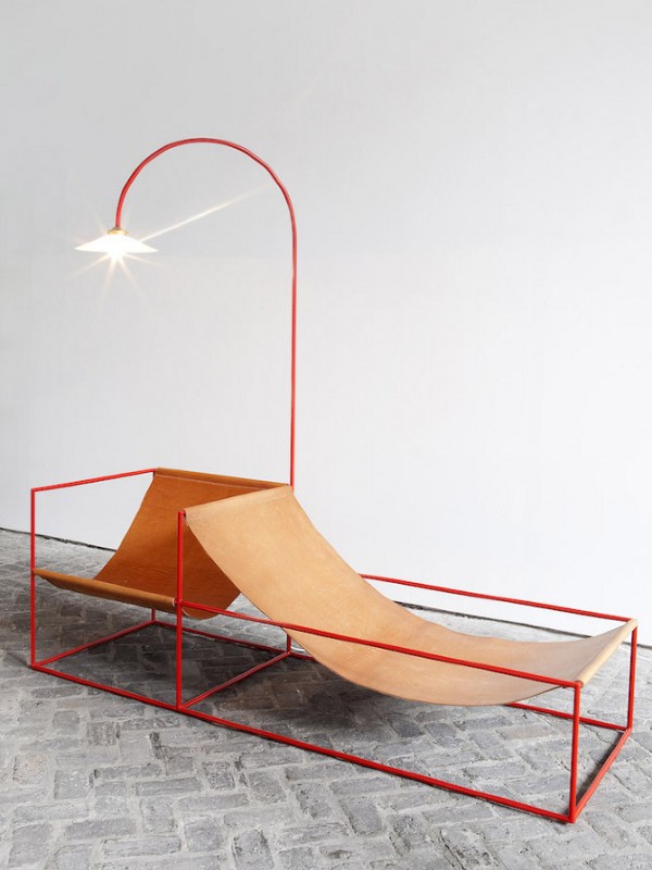 Duo Seat + Lamp by Muller Van Severen.