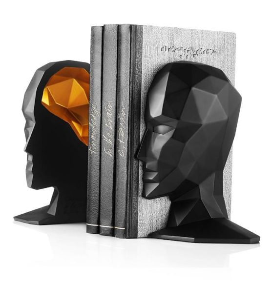 Knowledge in the Brain Bookends by Karim Rashid.