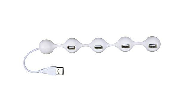 Lexon Peas 4 Port USB Hub White White 