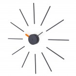 Ρολόι Τοίχου Urchin (Μαύρο/Πορτοκαλί) - KLOX