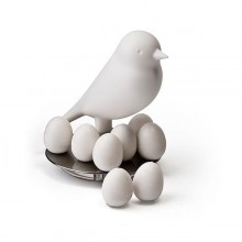 Σετ 8 Μαγνητάκια με Βάση Egg Sparrow (Λευκό) - Qualy