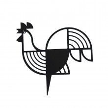 Μεταλλικό Διακοσμητικό Τοίχου Rooster (Μαύρο)  - A Future Perfect